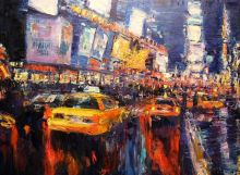 Time Square nocą.Olej (format 60 cm x 80 cm)  750 zł